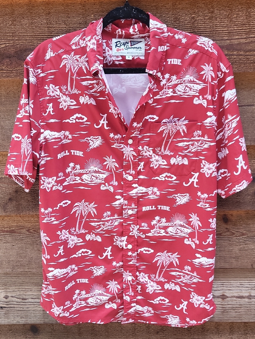 Reyn Spooner Alabama Mens Button Down Medium